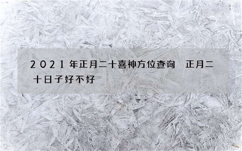2021年正月二十喜神方位查询 正月二十日子好不好
